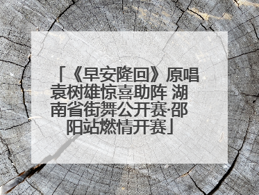 《早安隆回》原唱袁树雄惊喜助阵 湖南省街舞公开赛·邵阳站燃情开赛