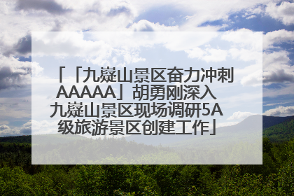 「九嶷山景区奋力冲刺AAAAA」胡勇刚深入九嶷山景区现场调研5A级旅游景区创建工作