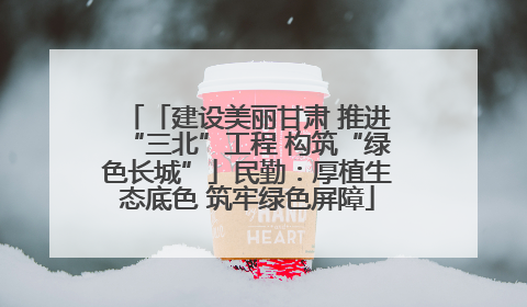 「建设美丽甘肃 推进“三北”工程 构筑“绿色长城”」民勤：厚植生态底色 筑牢绿色屏障