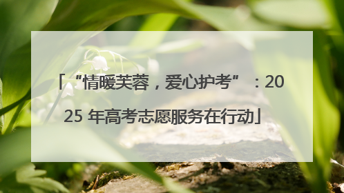 “情暖芙蓉，爱心护考”：2025 年高考志愿服务在行动