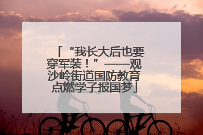“我长大后也要穿军装！”——观沙岭街道国防教育点燃学子报国梦