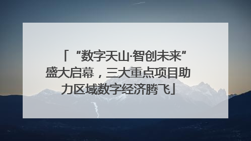 “数字天山·智创未来”盛大启幕，三大重点项目助力区域数字经济腾飞
