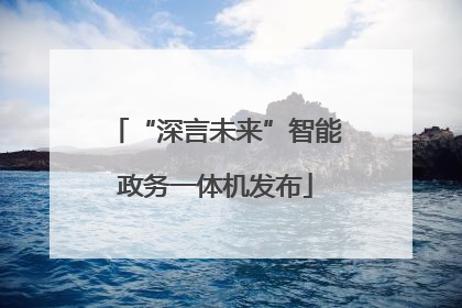 “深言未来”智能政务一体机发布