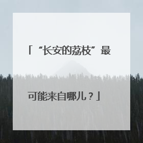 “长安的荔枝”最可能来自哪儿？
