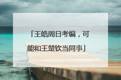 王皓周日考编，可能和王楚钦当同事