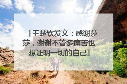 王楚钦发文：感谢莎莎，谢谢不管多痛苦也想证明一切的自己