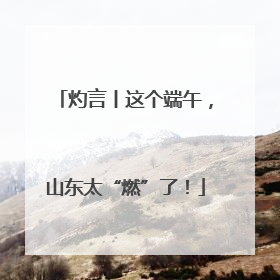 灼言丨这个端午,山东太“燃”了!