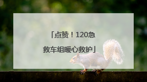 点赞！120急救车组暖心救护