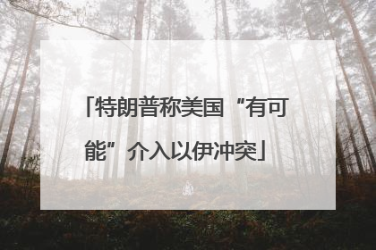特朗普称美国“有可能”介入以伊冲突