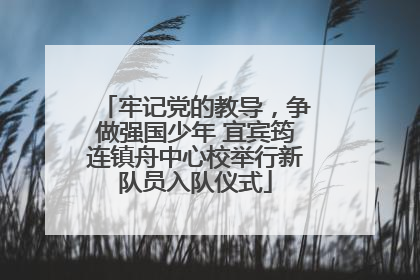 牢记党的教导，争做强国少年 宜宾筠连镇舟中心校举行新队员入队仪式