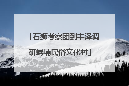 石狮考察团到丰泽调研蟳埔民俗文化村