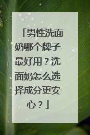 男性洗面奶哪个牌子最好用？洗面奶怎么选择成分更安心？