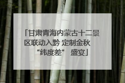 甘肃青海内蒙古十二景区联动入黔 定制金秋 “纬度差” 盛宴