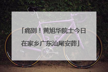 痛别！黄旭华院士今日在家乡广东汕尾安葬