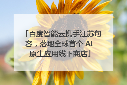 百度智能云携手江苏句容，落地全球首个 AI 原生应用线下商店