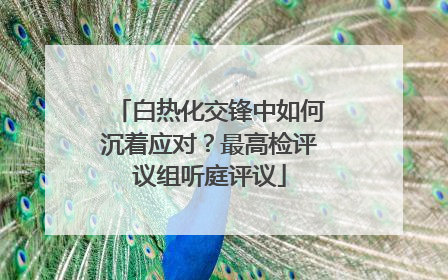 白热化交锋中如何沉着应对？最高检评议组听庭评议
