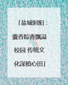 盐城射阳：囊香粽香飘溢校园 传统文化深植心田
