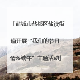 盐城市盐都区盐渎街道开展“我们的节日·情系端午”主题活动