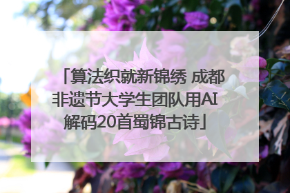 算法织就新锦绣 成都非遗节大学生团队用AI解码20首蜀锦古诗