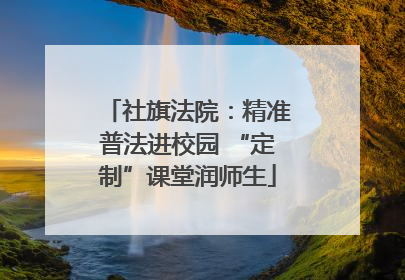 社旗法院：精准普法进校园 “定制”课堂润师生