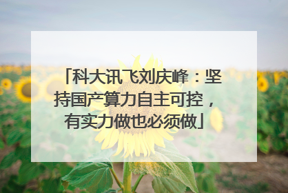 科大讯飞刘庆峰：坚持国产算力自主可控，有实力做也必须做