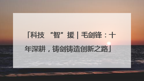 科技 “智”援｜毛剑锋：十年深耕，铸剑铸造创新之路