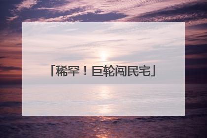 稀罕！巨轮闯民宅
