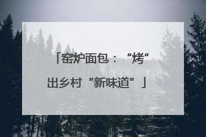 窑炉面包：“烤”出乡村“新味道”