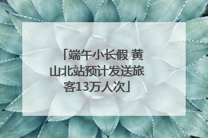 端午小长假 黄山北站预计发送旅客13万人次