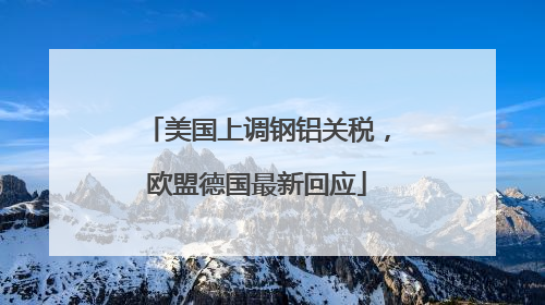 美国上调钢铝关税，欧盟德国最新回应