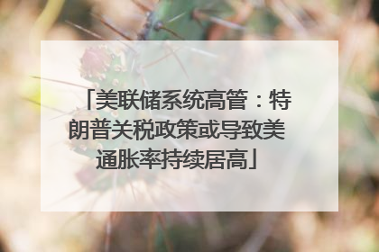 美联储系统高管：特朗普关税政策或导致美通胀率持续居高