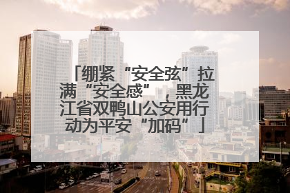 绷紧“安全弦”拉满“安全感”，黑龙江省双鸭山公安用行动为平安“加码”