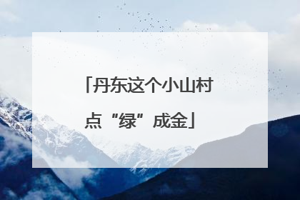 丹东这个小山村点“绿”成金