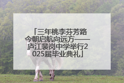三年桃李芬芳路 今朝启航向远方——庐江裴岗中学举行2025届毕业典礼