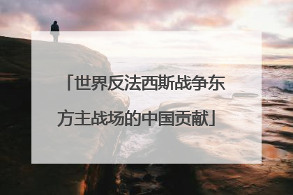 世界反法西斯战争东方主战场的中国贡献