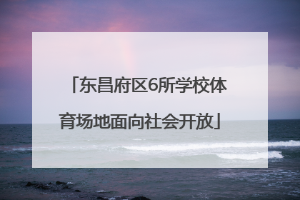 东昌府区6所学校体育场地面向社会开放