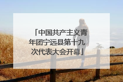 中国共产主义青年团宁远县第十九次代表大会开幕