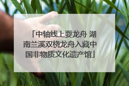 中轴线上耍龙舟 湖南兰溪双桡龙舟入藏中国非物质文化遗产馆