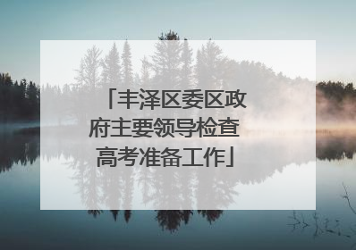 丰泽区委区政府主要领导检查高考准备工作
