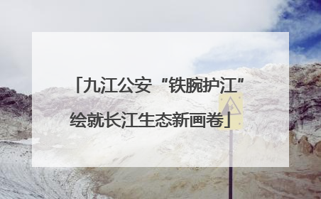 九江公安“铁腕护江”绘就长江生态新画卷