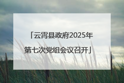 云霄县政府2025年第七次党组会议召开