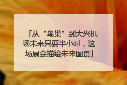 从“鸟巢”到大兴机场未来只要半小时，这场展会描绘未来图景