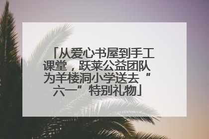从爱心书屋到手工课堂，跃莱公益团队为羊楼洞小学送去“六一”特别礼物
