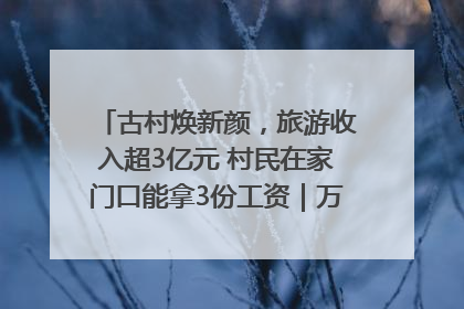 古村焕新颜，旅游收入超3亿元 村民在家门口能拿3份工资｜万千气象看四川