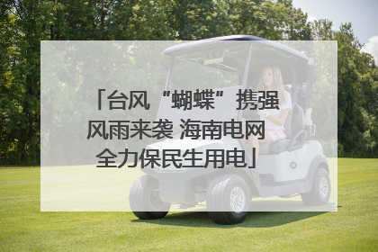 台风“蝴蝶”携强风雨来袭 海南电网全力保民生用电