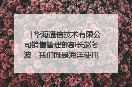 华海通信技术有限公司销售管理部部长赵冬波：我们既是海洋使用者 也是海洋保护者｜2025年生态文明贵阳国际论坛