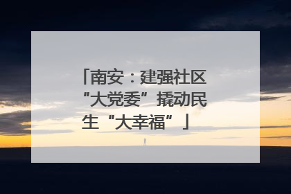 南安：建强社区“大党委”撬动民生“大幸福”