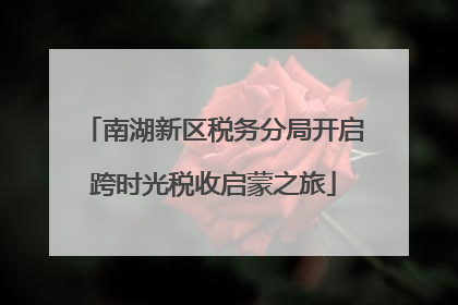 南湖新区税务分局开启跨时光税收启蒙之旅