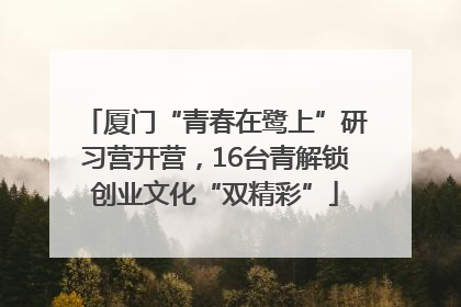 厦门“青春在鹭上”研习营开营，16台青解锁创业文化“双精彩”