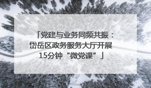 党建与业务同频共振：岱岳区政务服务大厅开展15分钟“微党课”